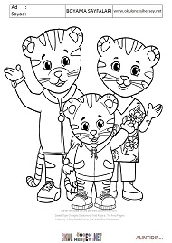 daniel-tiger boyama sayfaları